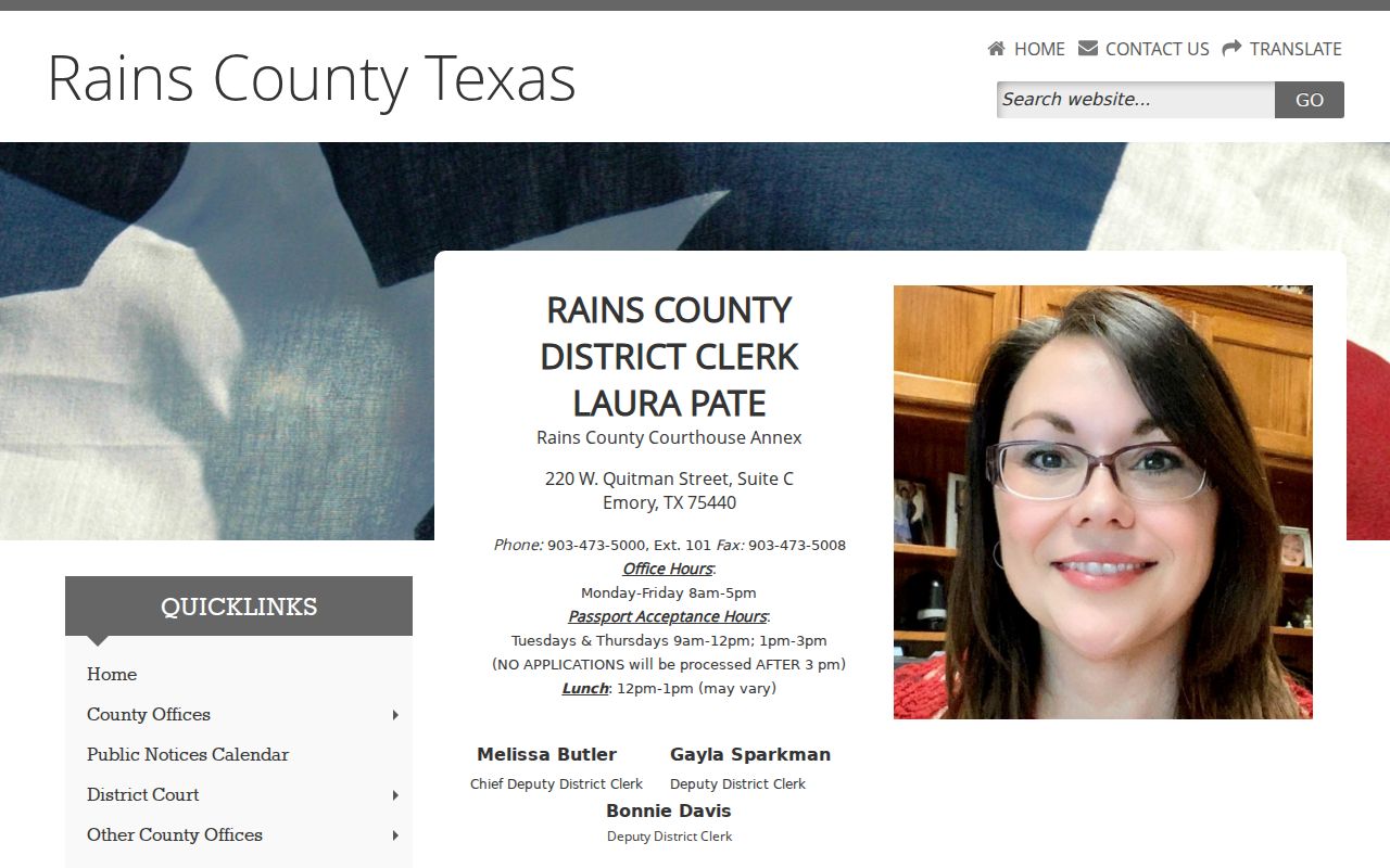 Rains County court docket District Clerk contacts